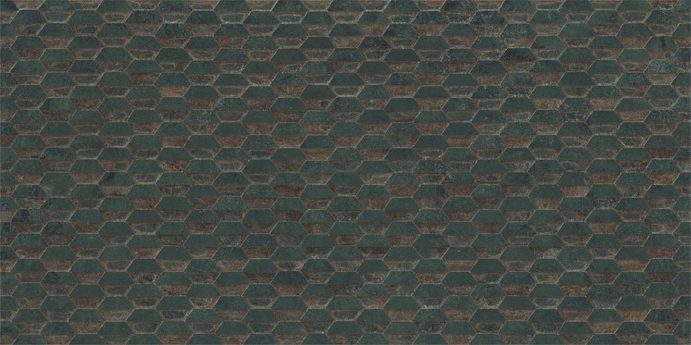 Caja Porcelanico Steel Green Stamp Natural 59,55x59,55cm 1,49m2 Aparici