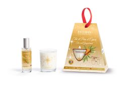 Caja Regalo Aromas Esteban Paris Navidad Vela Perfumada 70 grs y Spray Vapo 30 ml Canela y Pan de Jengibre