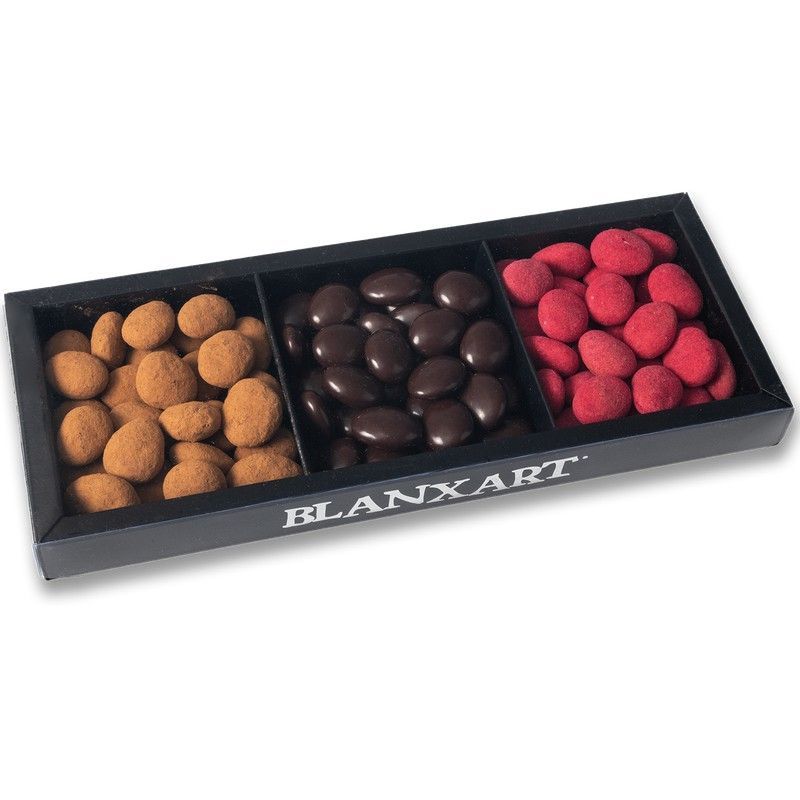 Caja regalo chocolate blanxart tres marconas 300 grs