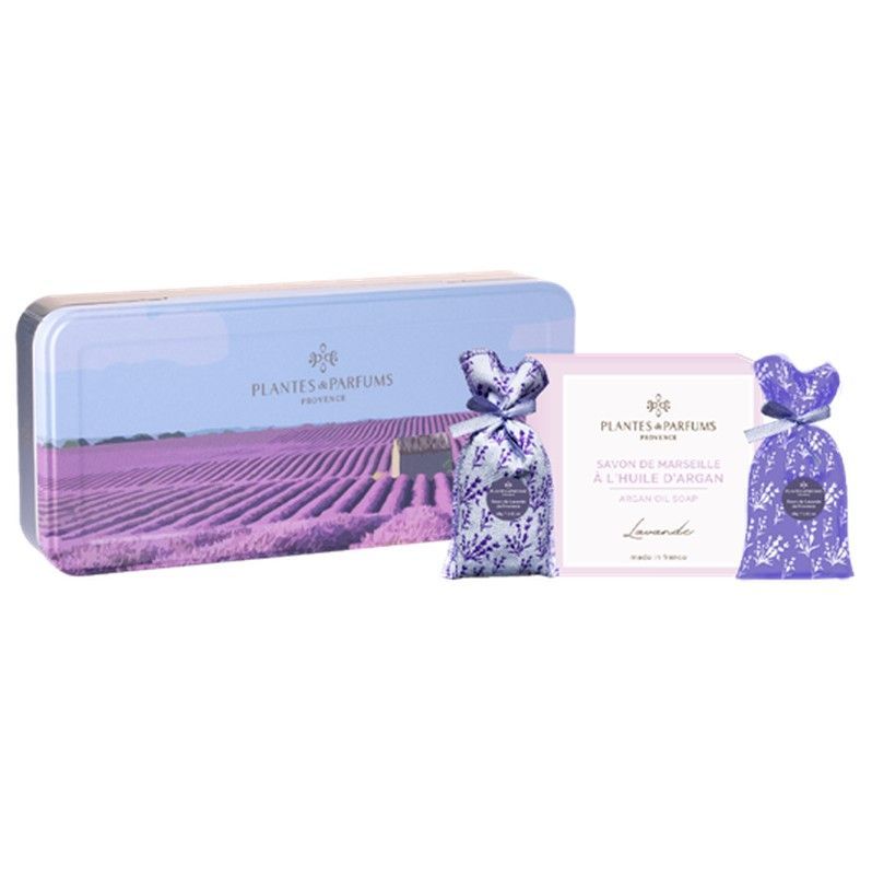 Caja Regalo Provenza Champs De Lavanda (2 Sachets + Jabon 100 Gr) Plantes & Parfums