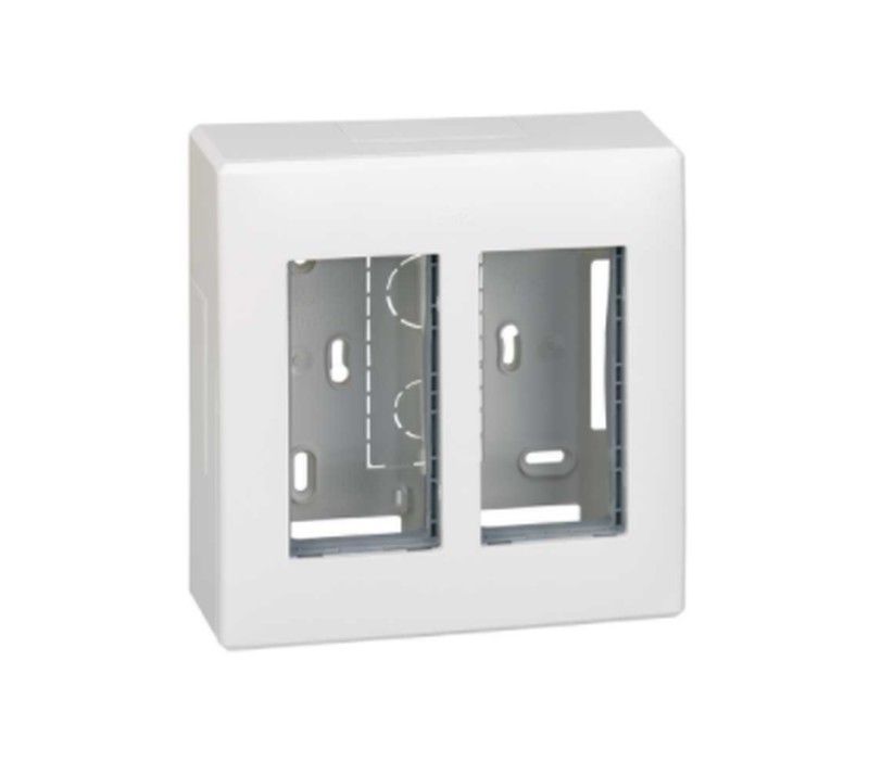 Caja superficie 500 Cima 2 módulos dobles blanco  Simon 51000002-030