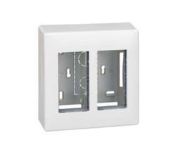 Caja superficie 500 Cima 2 módulos dobles blanco  Simon 51000002-030