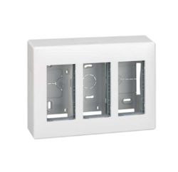 Caja superficie 500 Cima 3 módulos dobles blanco  Simon 51000003-030