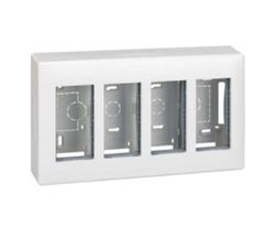 Caja superficie 500 Cima 4 módulos dobles blanco  Simon 51000004-030