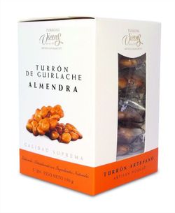 Caja Tortita Turrón Guirlache Almendra Marcona Vicens 5x30 grs