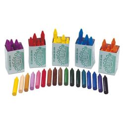 Cajas 12 ceras semiduras jovicolor unicolor