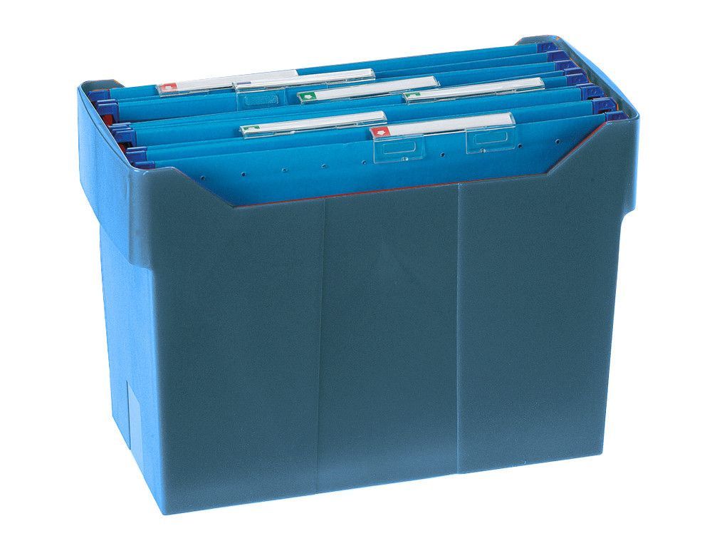 Cajetín Archivo 2000 azul para carpetas colgantes