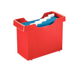 Cajetín carpetas colgantes Leitz Plus, rojo