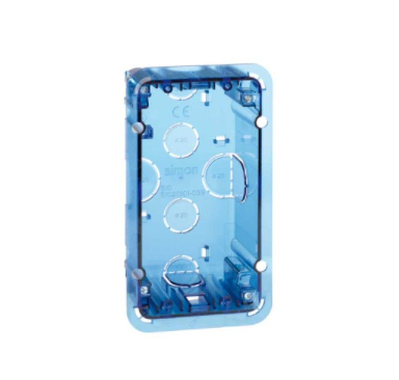 Cajetín empotrar 500 Cima 1 módulo doble  Simon 51020101-039