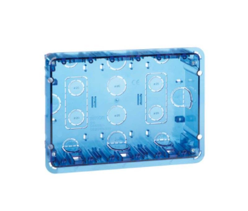 Cajetín empotrar 500 Cima 3 módulos dobles Simon 51020103-039