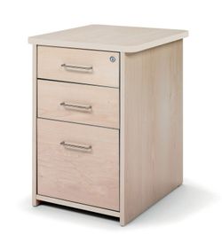 Cajoneras con guías metálicas con 3 cajones