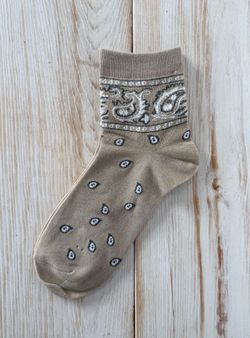 Calcetín cachemir tostado