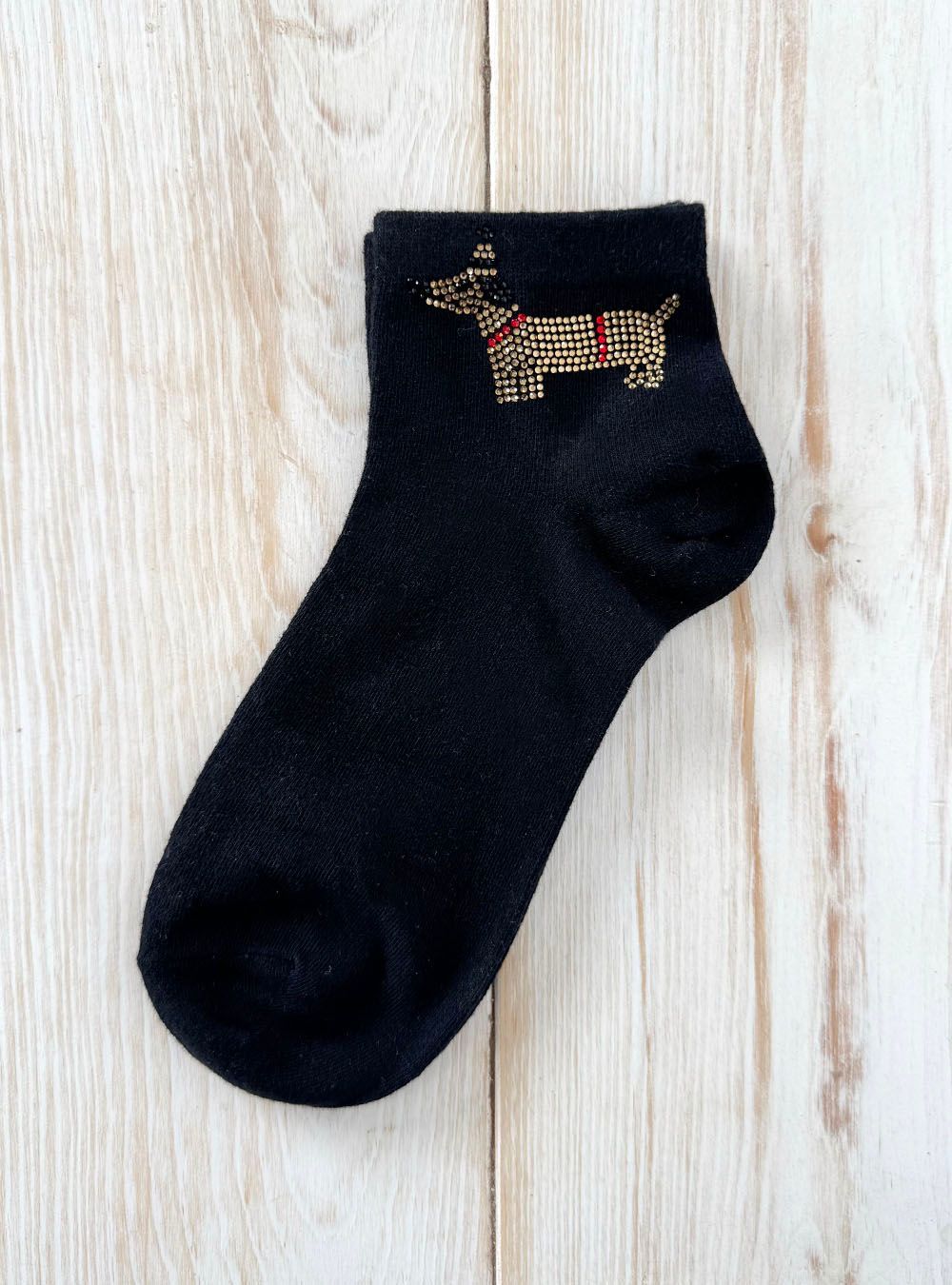 Calcetín Teckel brillantes negro