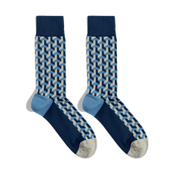 Calcetines Divertidos 3D Square Shapes Billy Brown Ideal Regalo Talla M 36-40