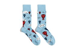 Calcetines Divertidos Globos Aerostáticos Billy Brown Ideal Regalo Talla M 36-40