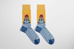 Calcetines Divertidos Morsa Billy Brown Ideal Regalo Talla M 36-40