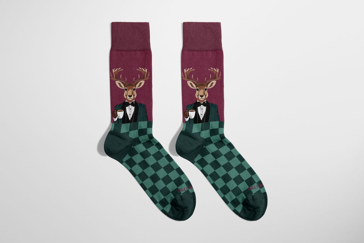 Calcetines Divertidos Renos Billy Brown Ideal Regalo Talla M 36-40