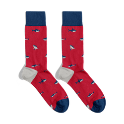 Calcetines Divertidos Tiburón Billy Brown Ideal Regalo Talla M 36-40