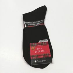 Calcetines hombre doble hilo de escocia 13407-10 punto blanco