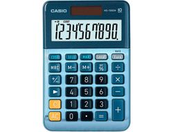 Calculadora casio ms-100em sobremesa 10 digitos tx +/- tecla doble cero color azul