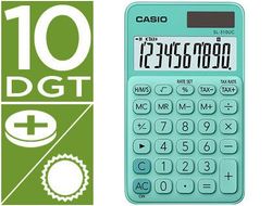 Calculadora casio sl-310uc-gn bolsillo 10 digitos tax +/- tecla doble cero color verde