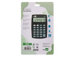 Calculadora liderpapel bolsillo xf01 8 digitos pilas color negro 99x64x9 mm