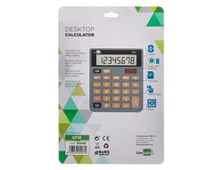 Calculadora liderpapel sobremesa xf18 8 digitos solar y pilas color gris 127x105x24 mm
