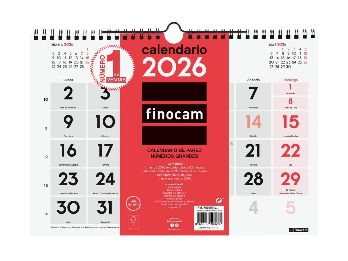 Calendario Pared N.Grandes M 2026