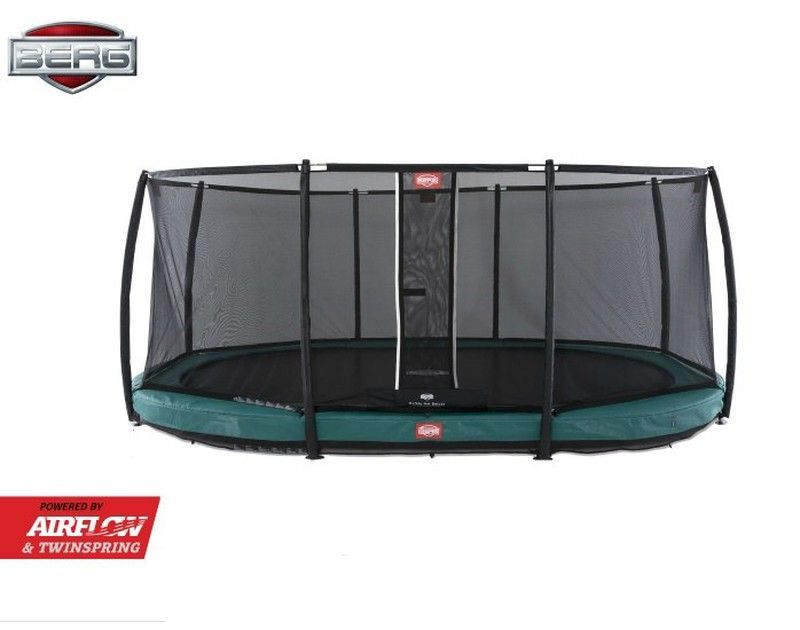 Cama Elastica BERG Inground Grand Champion 470 verde + Safety Net Deluxe BE30.33.74.72