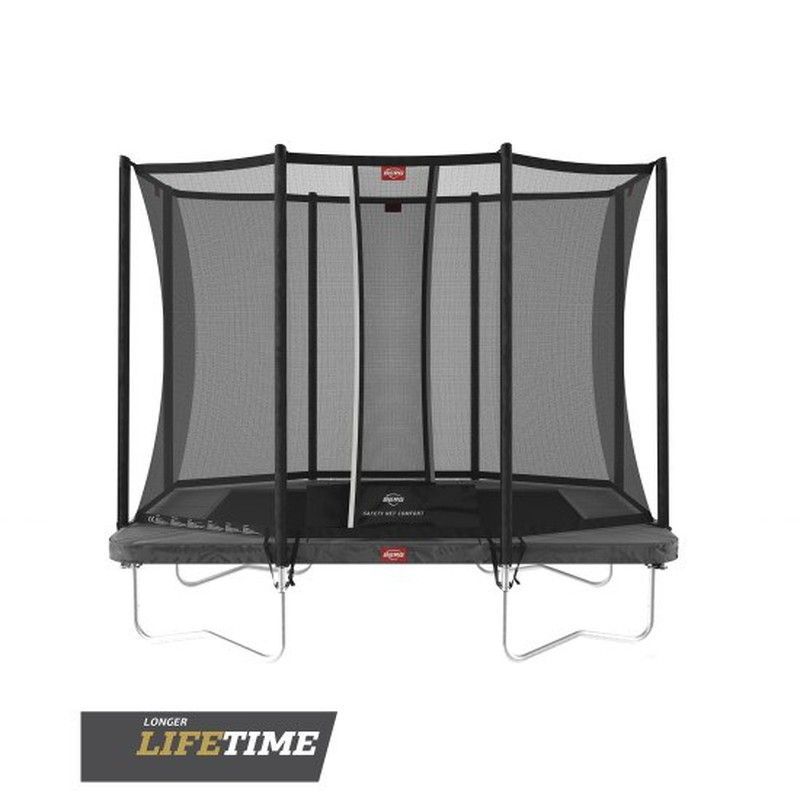 Cama elástica BERG ULTIM Favorit GRIS + Red Seguridad Safety Net Comfort 280 cm peso maximo persona 70 kg BE32.25.62.31
