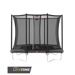 Cama elástica BERG ULTIM Favorit GRIS + Red Seguridad Safety Net Comfort 280 cm peso maximo persona 70 kg BE32.25.62.31