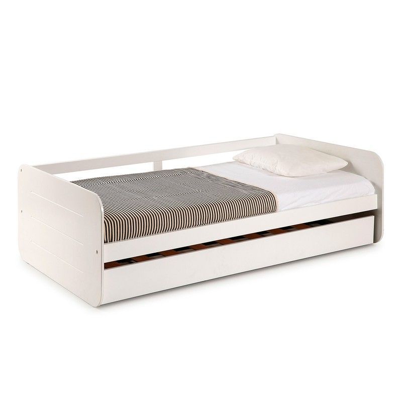 Cama nido de madera en blanco, 195,2 x 105 x 62 cm | Redona