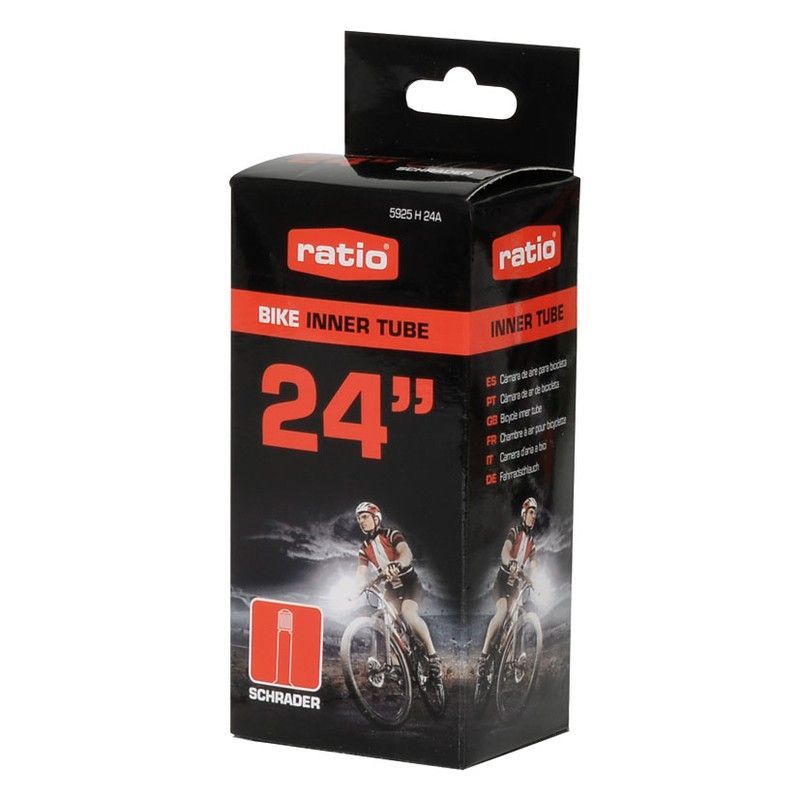 Cámara aire para bicicletas RATIO. Camara Aire 24"X1.75/2.125 Valv.Schrader