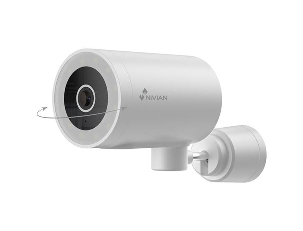 Camara de vigilancia nivian bullet wifi exterior motorizada 4k color blanco