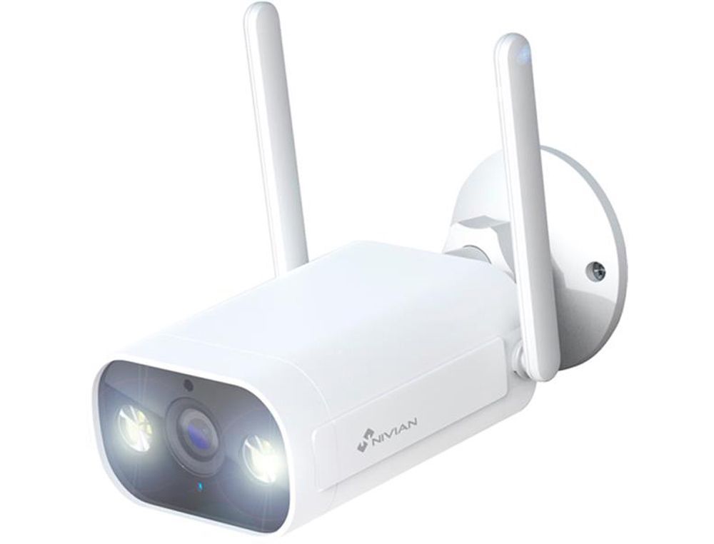 Camara de vigilancia nivian exterior wifi 2mpx color blanco