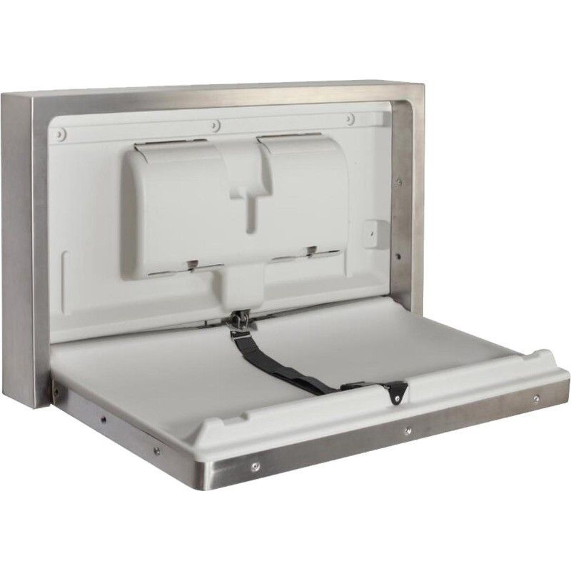 Cambia pañales horizontal adosado INOX