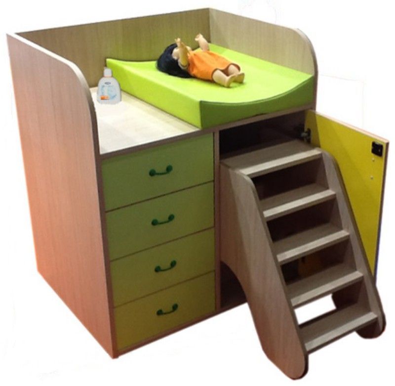 Cambiador escalera puerta y cajones