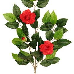 Camelia Japónica Roja Artificial Rama