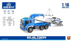 CAMION GRUA CON COCHE 1:16