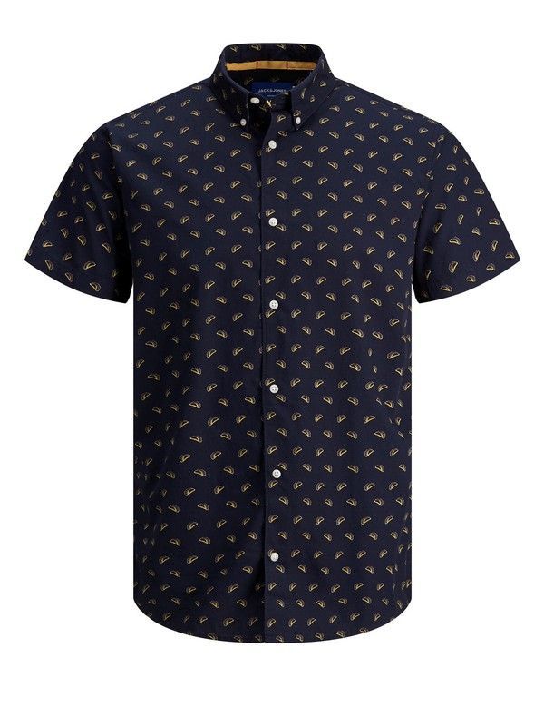 Camisa con microdibujo hot dog Jack & Jones Navy Blazer