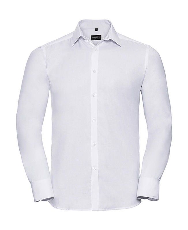 Camisa en espiguilla manga larga hombre