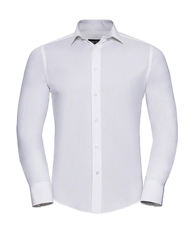 Camisa entallada manga larga hombre