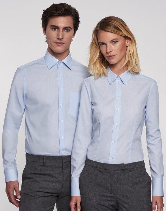 Camisa Kent corte regular manga larga mujer