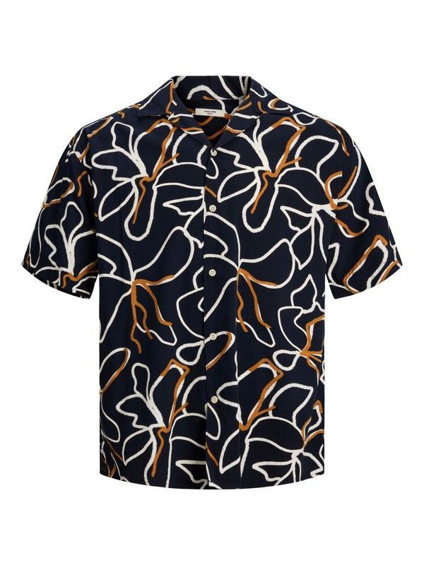 Camisa m/c con estampado floral bicolor Jack & Jones Night Sky