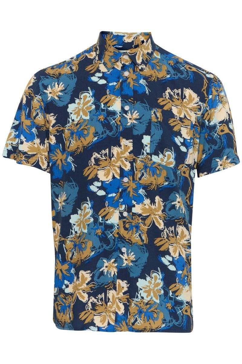 Camisa m/c con estampado floral multicolor Blend Of America Dress Blue