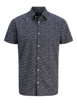 Camisa m/c con estampado floral pequeño Jack & Jones Night Sky