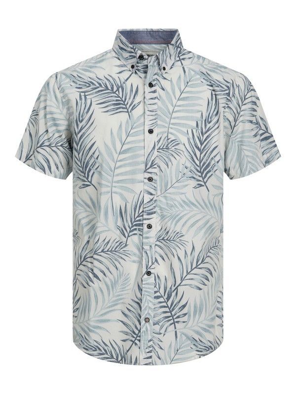 Camisa m/c con estampado hojas Produkt Slate