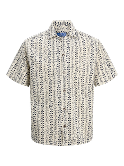 Camisa m/c resort con estampado floral monocolor Jack & Jones Moonstruck