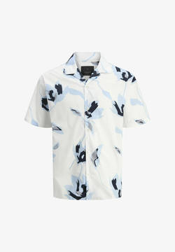 Camisa m/c resort con estampado flores grandes Jack & Jones Chambray Blue