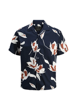 Camisa m/c resort con estampado flores grandes Jack & Jones Night Sky